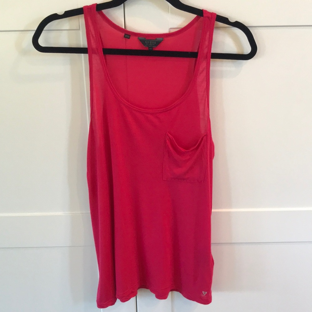 Guess for atelier hot pink tank